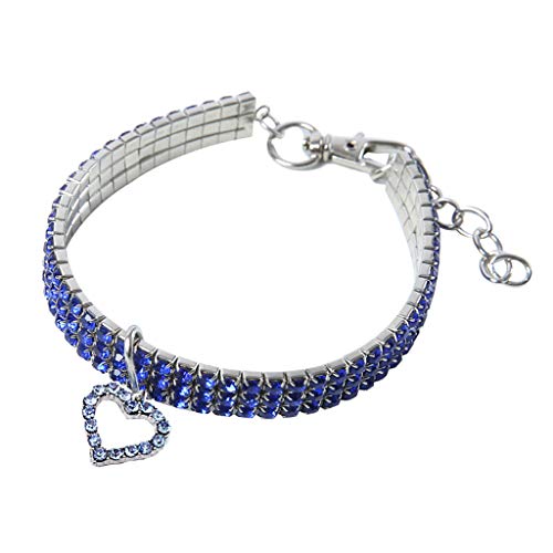 Haustier Katze Hund Kristall Liebe 3-Farbe Strass Diamant Halsband von Aaoehiewp