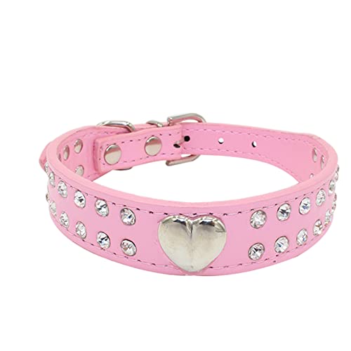 Netter Hund mit Bling Bling Strass Diamant Blume Muster Nieten Leder Hund Fit klein und mittel von Aaoehiewp