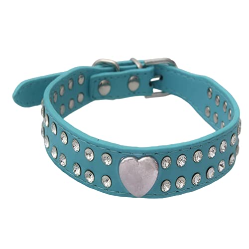 Netter Hund mit Bling Bling Strass Diamant Blume Muster Nieten Leder Hund Fit klein und mittel von Aaoehiewp