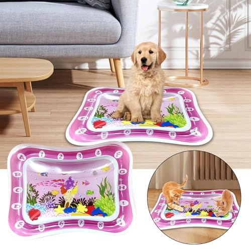 Sensorisches Wasser-Pad für Katzen Nachfüllbares Pad Sensorisches Spielzeug für Katzen und Hunde Verdicktes Wasser-Spiel Sensorisches Pad Interaktives Katzenspielzeug Geeignet für Indoor Katzen von Aaoehiewp