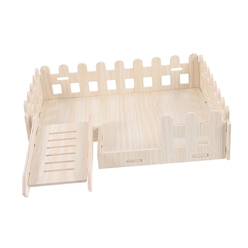 Abaodam Hamster Versorgung Spielzeug Meerschweinchen Top 47cm Holz Plattform Klettern Leiter Käfig Landschaft von Abaodam