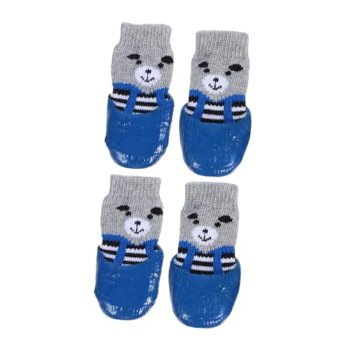 4 Stück rutschfeste wasserdichte Hundesocken aus Atmungsaktivem Baumwollmaterial mit Cartoon Pfotenschutz für Kleine für Drinnen und Draußen 4 Stück rutschfeste wasserdichte Hundesocken aus Atmungsaktivem Baumwollmaterial mit Cartoon Pfotenschutz für Kleine für Drinnen und Draußen von Abaodam