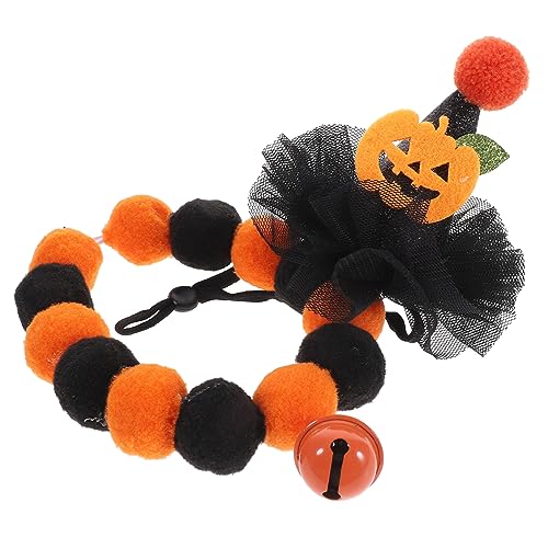 Abaodam 1 Satz Kätzchen Cosplay Kopfzubehör Haustier-Halsband-dekor Halloween-katzenhut Glockenhalsband Für Katzen Katzenhalsband Halloween-hundehalsband Plüsch Zaubererhut Glockenförmig von Abaodam