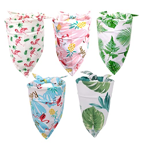 Abaodam 15 STK Dreieckstuch Für Haustiere Kleines Welpenhalsband Dreieckstuch Für Hunde Flamingo-Katzen-Bandana Haustier-Bandana Katzenbandana Baumwolle Haustier Hund Schmücken von Abaodam