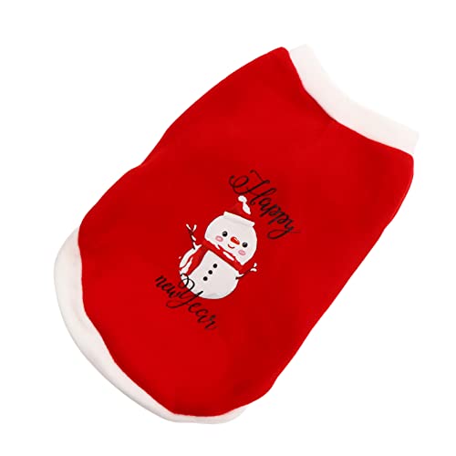 Abaodam 1stk Weihnachtskleidung Für Haustiere Hunde-Weihnachts-Outfit Weihnachtshunde-Outfits Hund Weihnachtsoverall Schneemann-kostüm Für Haustiere Kostüme Haustierkleidung VIP Polyester von Abaodam