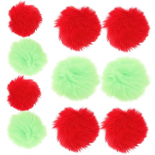 Abaodam 20st Pompom-Ball Selber Machen Taschenanhänger Für Damen Dekorative Pomponbälle Flauschige Pompons Pompom-bälle Basteln Künstlicher Pompon Kunstfell Bommel Schlüsselanhänger von Abaodam