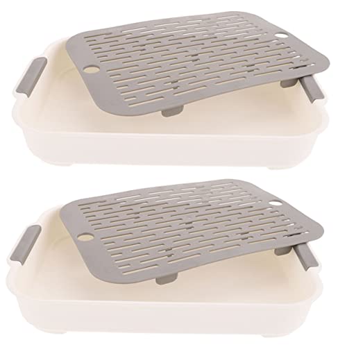 Abaodam 2Stücke Haustier Toiletten für Kleine Meerschweinchen und Kaninchentoilette Abnehmbares Design für Hamster und Kleintiere Großes Wurfbecken Platzsparend Abaodam 2Stücke Haustier Toiletten für Kleine Meerschweinchen und Kaninchentoilette Abnehmbares Design für Hamster und Kleintiere Großes Wurfbecken Platzsparend von Abaodam