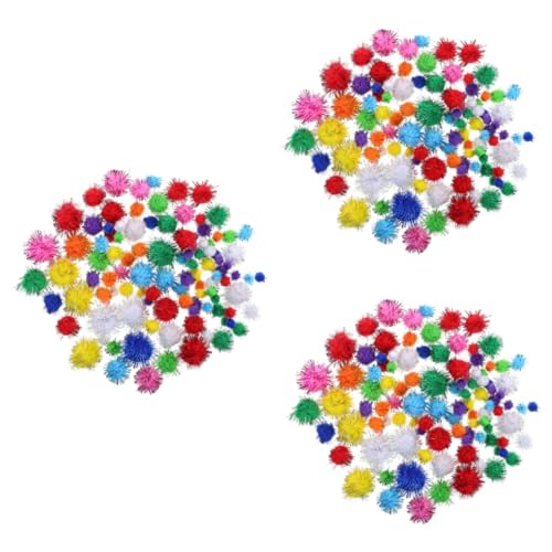 Abaodam 3 Stück 5 Weihnachten Plüsch Ball Fuzzy-Pompons-Ball Weihnachts-Glitzer-Pompons Katzen-Teaser-Spielzeug Kratzspielzeug Für Katzen Kunsthandwerk Handbuch Polypropylen Kind von Abaodam