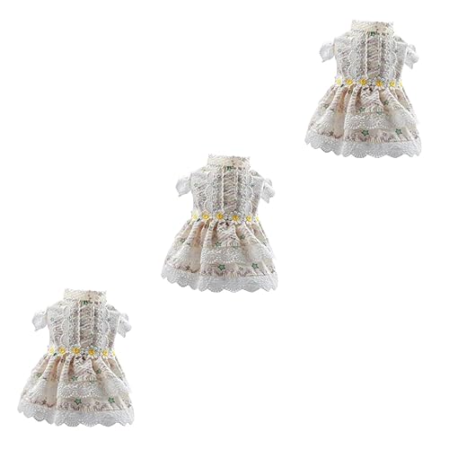 Abaodam 3st Geblümtes Prinzessinnenkleid Hundeshorts Welpe Katzenbekleidung Für Haustiere Blumen Hund Sommerkleid Hundebekleidung Hundeprinzessin Kostü Haustier Katze Polyester Blumenhund von Abaodam