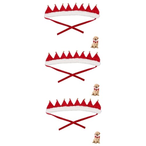 Abaodam 3st Haustierhalsband Zu Weihnachten Katze Weihnachtskostüm Wintertierschals Haustierhalsbänder Für Katzen Weihnachten Haustierhalsband Halskragen Krawatte Polyester Halskette von Abaodam