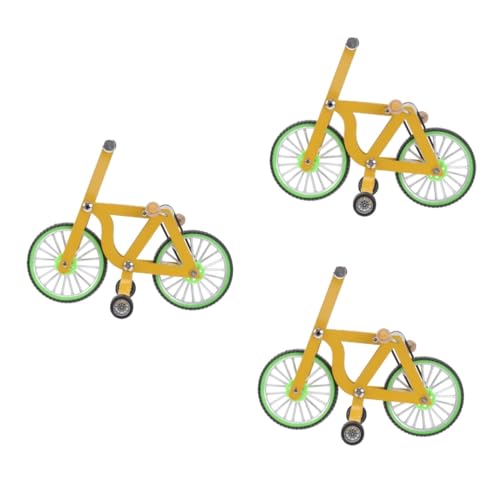 Abaodam 3St Papagei Fahrrad Ara-Spielzeug Mini-Bikes Spielzeuge Mikrorätsel Papageienspielzeug aus Kunststoff Spielzeug zum Trainieren von Vögeln kauen Papageienkäfig Heimtrainer Puzzle von Abaodam