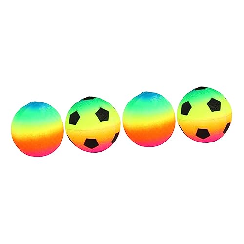 Abaodam 4 Stück Fußball Aufblasbares Spielzeug Aufblasbare Fußbälle PVC Kind Spielzeugball Der Ball von Abaodam