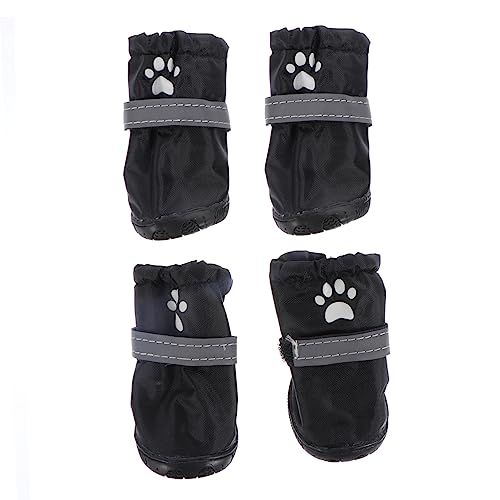 Abaodam 4 Stück wasserdichte Hundeschuhe mit Reflektierendem Design Pet Boots für Kleine und Mittelgroße Hunde rutschfest Verstellbar für Regnerische und Pfotenschutz Abaodam 4 Stück wasserdichte Hundeschuhe mit Reflektierendem Design Pet Boots für Kleine und Mittelgroße Hunde rutschfest Verstellbar für Regnerische und Pfotenschutz von Abaodam