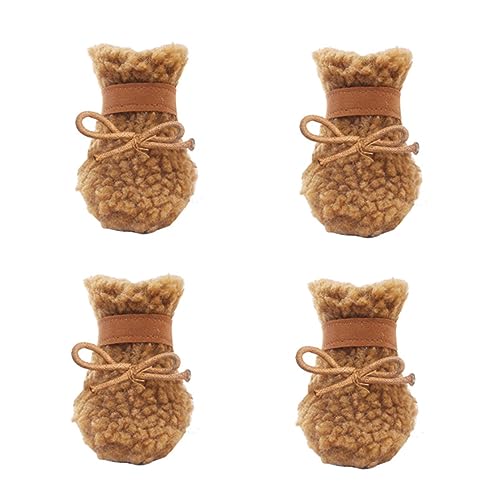 Abaodam 4stücke Hundeschuhe Winter rutschfeste Boots Für Hunde Warm Für Outdoor-aktivitäten Und Pfotenschutz Braun Abaodam 4stücke Hundeschuhe Winter rutschfeste Boots Für Hunde Warm Für Outdoor-aktivitäten Und Pfotenschutz Braun von Abaodam