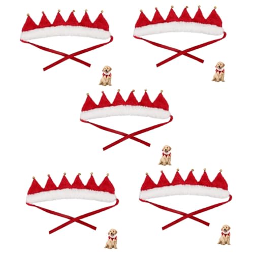 Abaodam 5st Haustierhalsband Zu Weihnachten Kleiner Kragen Weihnachtskragen Wintertierschals Hund Weihnachtsfliege Urlaub Hundehalsband Bandanas Halskragen Der Hund Polyester Hündchen von Abaodam