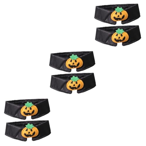 Abaodam 6 STK Haustier Fliege Halloween-hundeschleifenhalsband Hundehalsband Kostüm Halloween-hundehalsbänder Schwarze Statement-Halskette Hund Fliege Katze Polyester Persönlichkeit von Abaodam