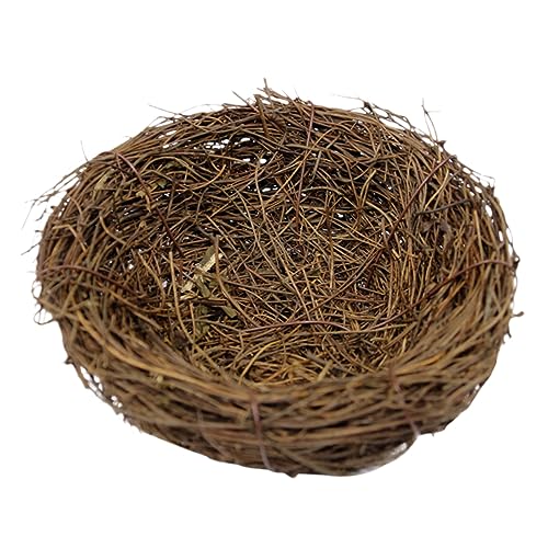 Abaodam 6pcs Woven Rattan Bird Nest Decorative Bird Nest Fairy Gardens Bird Nest Rattan Birdhouse Nest Natural Birds Nest DIY Crafts Artificial Bird Nest DIY Nest The Summer Vine Container von Abaodam