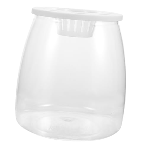 Abaodam Pflanzenterrarium aus tischdeko fischtank Plastik Aquarium Mini Aquarium Schreibtischdekorationen -Aquarium Anti-Fall-Aquarium runden Fischbecken -Tank von Abaodam