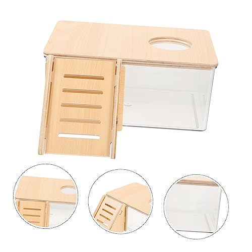 Abaodam Hamster Sandbad Box Transparent Leicht Zu Reinigen Mit Holzleiter Für Hamster Rennmäuse Und Mäuse Geeignet Als Sandbad Und Ruhebereich Abaodam Hamster Sandbad Box Transparent Leicht Zu Reinigen Mit Holzleiter Für Hamster Rennmäuse Und Mäuse Geeignet Als Sandbad Und Ruhebereich von Abaodam