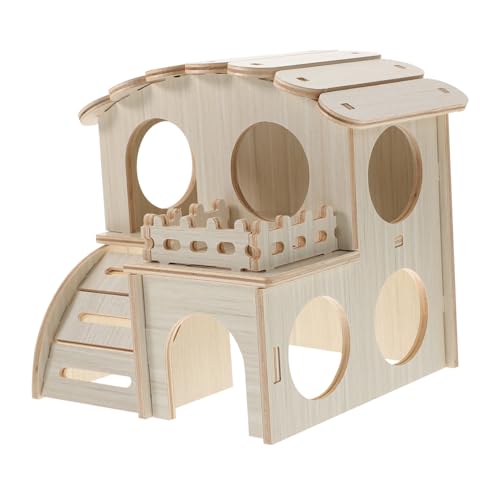 Abaodam Haustier Schlafen Holz Hamster Nest Meerschweinchen Käfig Spielzeug Hamster Zubehör Abaodam Haustier Schlafen Holz Hamster Nest Meerschweinchen Käfig Spielzeug Hamster Zubehör von Abaodam