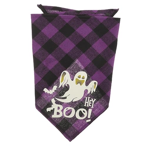 Abaodam Dreieckstuch Für Haustiere Halstuch Für Haustiere Klassisches Kariertes Hundeschal-lätzchen Katze Hals Halloween-haustierlätzchen Baumwolle Polyester Sommer Violett Kleidung von Abaodam