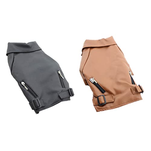 Abaodam Hundemantel Winter für Hunde aus PU Winddicht und Warm mit Reißverschluss Schwarz Haustierbekleidung für und Stilvolle Abaodam Hundemantel Winter für Hunde aus PU Winddicht und Warm mit Reißverschluss Schwarz Haustierbekleidung für und Stilvolle von Abaodam