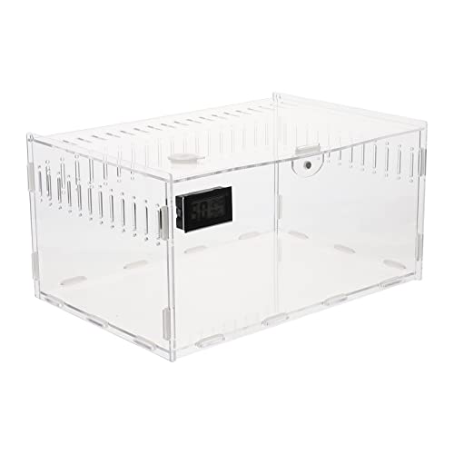 Abaodam Reptilien Zuchtbox aus Transparente Reptilienbox mit Temperatur und Hygrometer für Taranteln Geckos Krebse Frösche Abaodam Reptilien Zuchtbox aus Transparente Reptilienbox mit Temperatur und Hygrometer für Taranteln Geckos Krebse Frösche von Abaodam