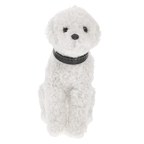 Abaodam Simulationswelpe ausgestopftes hundetier Cartoon-Plüschtier süßes Plüschtier Kuscheltier Hund Hundeskulpturen Spielzeug kulich Form b Toys regice Plush Hundeschmuck Plastik Weiß von Abaodam