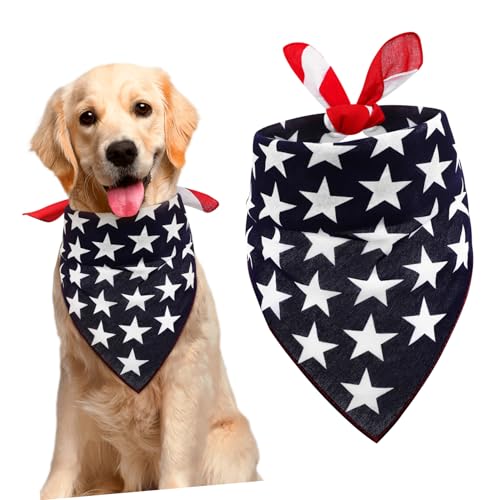 Hundelätzchen Feiertage Hundebandanas Schals Für Haustiere Amerikanische Flagge Haustier Lätzchen Patriotisches Bandana Hundeschal Hundehalsband Für Den 4. Juli Sanft Krawatte von Abaodam