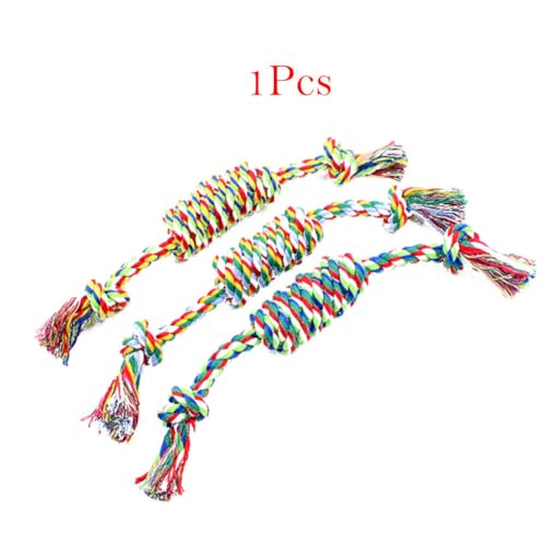 Abbdbd Haustierkauen Spielzeug Lustiger Doppelknoten Baumwoll -süßigkeiten Seil Welpe Hundespielzeug Haustiere Lieferungen Molierspielzeug Für Kleine Hunde von Abbdbd