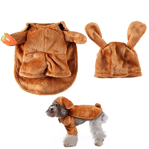 2 Pcs Chucky Hund Kostüm - Cosplay Haustier aufstehen lustige Tuch - Einstellbare Halloween Kostüme für Katze Hund Cosplay Halloween Weihnachten Abbto von Abbto