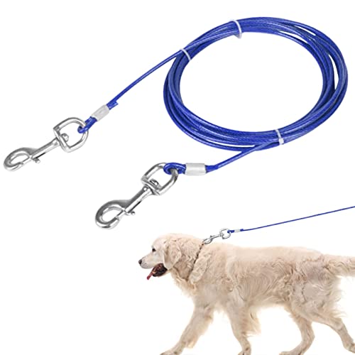 3m Bindekabel für Hunde, Stahldraht Kabelbinder für Hunde, Hundeleine 3m für Camping, Hinterhof, Outdoor-Aktivitäten Abbto von Abbto