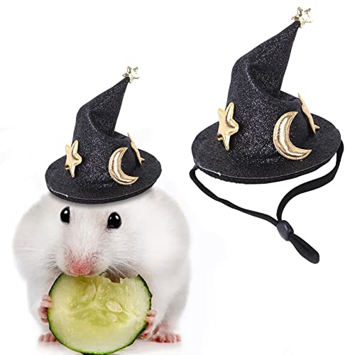 Abbto Kurzer Minihut aus Plüsch für Haustiere – Weihnachtshüte mit verstellbarem Riemen für Chinchillas, Frettchen, Kaninchen, dekorativer Hut für Halloween, kurzer Hut aus Plüsch von Abbto