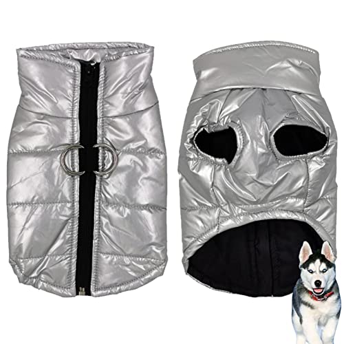 Abbto Wintermäntel für Hunde,Winddichte Haustier-Reflexjacke für kaltes Wetter - Hundemantel, warme, mit Baumwolle gefütterte Weste, Winddichte Outdoor-Bekleidung für kleine, mittelgroße und große von Abbto