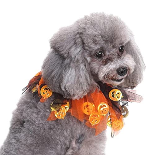 Halloween Hundehalsband | Haustierhalsbänder Pom Pom Ornamente mit Halloween-Elementen,Party Pet Festival Ornamente für Katzen, Hunde Abbto von Abbto