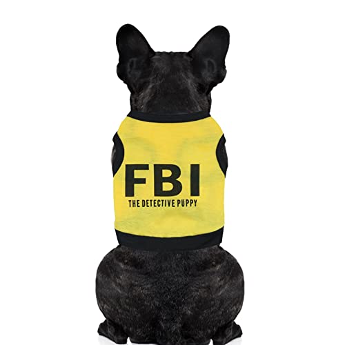 Hunde-T-Shirt,Atmungsaktive T-Shirts für Haustiere | das Detective Welpen Hundehemd, Hunde Sommerkleidung von S bis L, männliche Hundebekleidung Abbto von Abbto