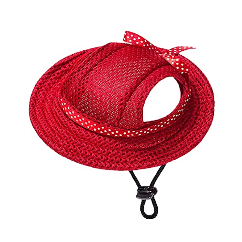 Runde Krempe Hut für Hunde | Sommer Haustier runder Hut Runde Krempe Hund Visier Hut Mesh Katzen Sonnenhüte | Outdoor Sonnenschutz Pet Hat Welpen Katzen Liefert Abbto von Abbto