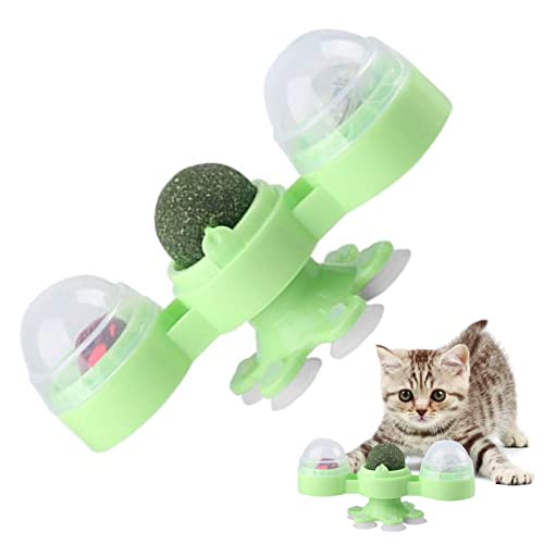 Saugnapf Katzenspielzeug,Interaktives Katzenspielzeug mit Saugnapf - Interaktives Katzenspielzeug mit LED Lichtballsauger, neckendes Katzenspielzeug für Indoor-Katzen Lustiges Kätzchen Abbto von Abbto