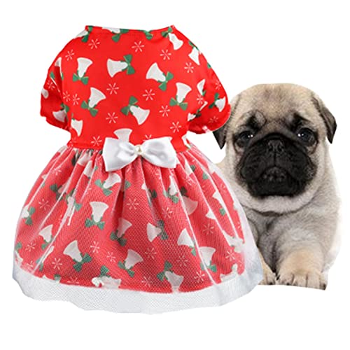 Weihnachtskostüme für Haustiere | Urlaub Festival Hundekostüm | Halloween Hunde Kleider Leichte Samt Weihnachten Pet Kleidung Hund Kostüm Puppy Kleid Doggie Party Girl Piece Abbto von Abbto