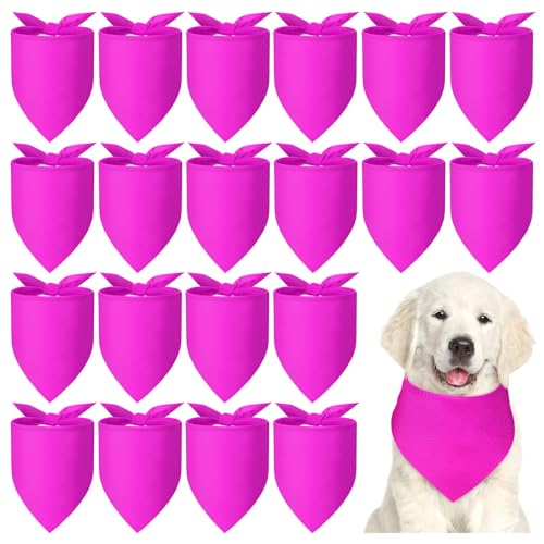 Abbylike 20 Stück Hundehalstücher für Hunde, blanko, Hundehalstücher für Hunde, Wärmeübertragung, dreieckige Hunde-Lätzchen, DIY-Bandanas für Welpen, Katzen, Haustiere (lila) von Abbylike