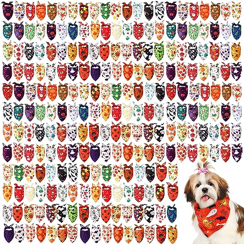 Abbylike 240 Stück Urlaub Hund Bandanas Halloween Hund Bandanas Thanksgiving Weihnachten Hund Bandanas für Hund Schal Lätzchen Hund Halstuch Set Herbst Hund Bandanas für Halloween Thanksgiving Xmas von Abbylike