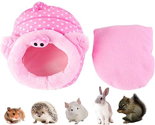 Abcoll Kleines Haustierbett Weiche Und Flauschige Höhle for Hamster Hedgehog Meerschweinchen Chinchilla Eichhörnchen Kaninchen Baby-Katze (Farbe : Pig, Größe : S) von Abcoll