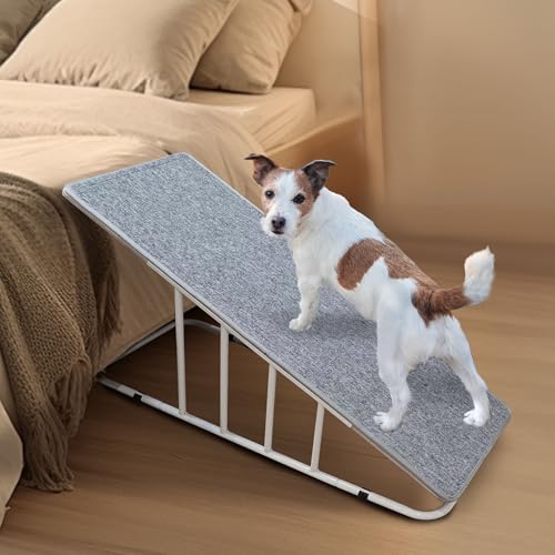 Hundetreppe, Hundetreppe für Hochbett und Couch, Hundetreppe für große, mittelgroße und kleine Hunde, rutschfeste Hundetreppe, moderne Haustierrampe für den Innenbereich, große Größe, 55,9 cm Höhe von Aberatail