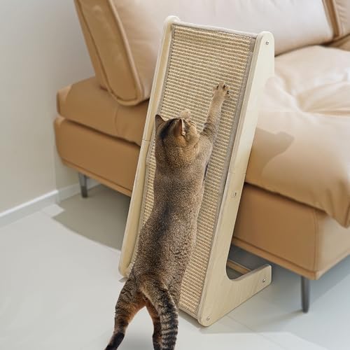 Katzenkratzer, Aberatail Sisal Katzenkratzrampe, L-Form Katzenkratzpad für Indoor-Katzen, Wandmöbelschutz mit Katzenminze (große Größe) von Aberatail