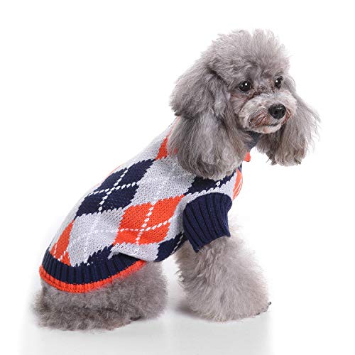 Abhpjuy Hund Pullover Pet Weihnachten Pullover Gestrickte hohe Kragen Haustier Pullover Hund Pullover (L,Lange) von Abhpjuy