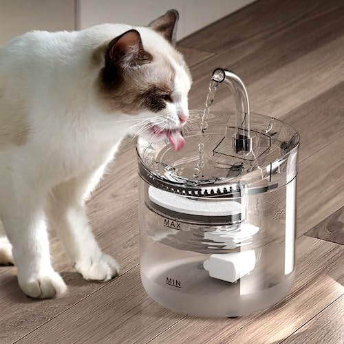 Abhpjuy Katzenwasserspender, automatische Zirkulationsfiltration, intelligenter Katzen- und Hundewasserspender, fließendes Wasser, Katzenwasserspender von Abhpjuy