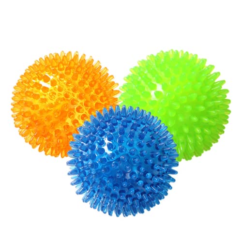 Abhpjuy Pet Toys TPR klingend, 5 Gratkugeln, Backenzähne, elastisch, schwimmendes Wasser, Welpen putzen Zähne, interaktives Hundespielzeug, bissfest von Abhpjuy