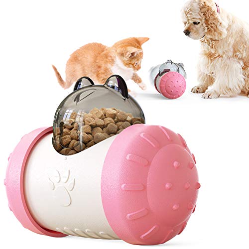 Abhpjuy Pet Tumbler Haustierspielzeug Katze und Hund undichtes Spielzeug Automatisches Leckgerät Hundespielzeug Haustier undichter Ball (Rosa) von Abhpjuy