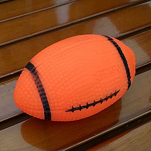 Abhpjuy Sportball Rugby Hundespielzeug mit klingendem Ball Umweltschutz Vinyl Haustier Trainingsspielzeug von Abhpjuy