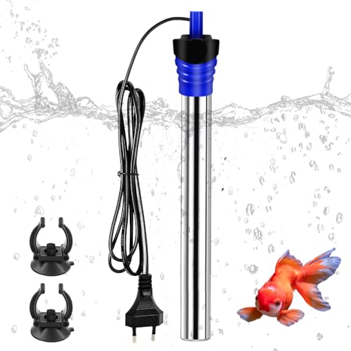 Abiemuce 200W Aquarium Heizung, 304 Edelstahl Aquarium Heizer, Temperatur Einstellbare Heizstab Aquarium, Aquarium Heizstab, Aquarium Heizung Mit Saugnäpfen, zum Fischtanks und Aquarium(18-34℃, 220V) von Abiemuce